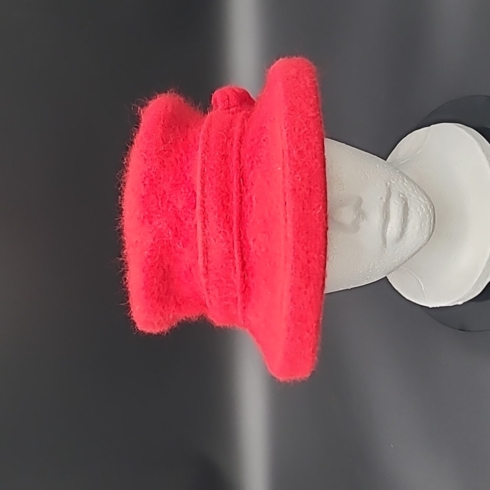 Red Wool Bucket Hat - Picture 2 of 4